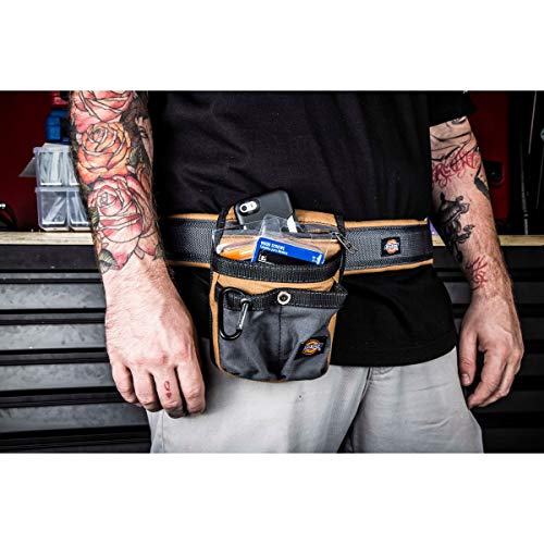 Dickies Heavy-Duty Padded Work Belt for Contractors, Quick-Release Buckle, Adjustable, 3-Inch Width, Holds Most Tool Belt Pouches, Grey/Tan Dickies Work Gear