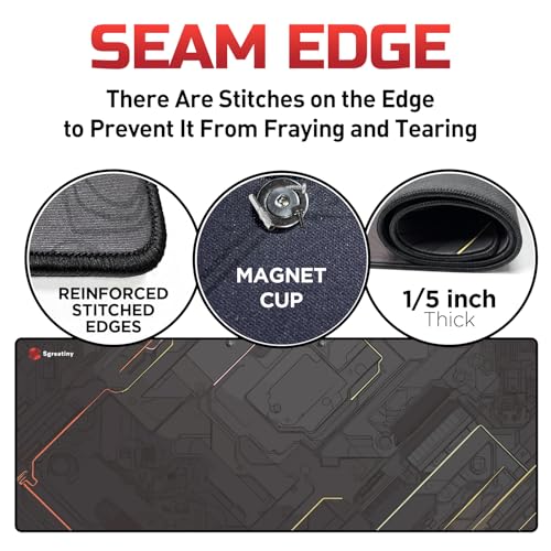 Sgreatiny 43"x 16" Large Gun Cleaning Mat,Work mat,Double Thickness Anti Slip Pads,Table-gripping Gunsmith Mat,Protective Workbench Sgreatiny