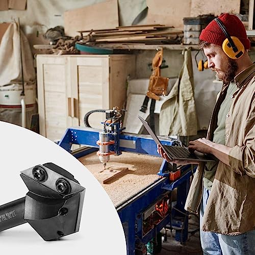 Genmitsu 1/2" Shank Router Bit, 90 Degree V Groove Carbide Inserts, CNC Milling Machine Router Bits for Woodworking 2D/3D Signmaking, Lettering, Genmitsu