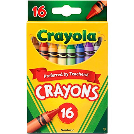 Crayola Crayons, 16 Count Pack, Assorted Colors, Art Supplies for Kids, Ages 4 & Up Crayola