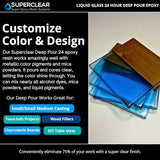 Deep Pour 24 Hour Liquid Glass® Epoxy Resin - 3 Gallon Casting Kit - Crystal Clear, Up to 1 inch deep, VOC Free, Food Grade Approved, Safe for Home FGCI