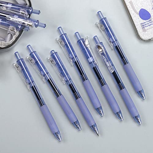 WRITECH Fine Point Gel Pens: Retractable 0.7mm blue-ink Color Pen for Journaling Smooth Writing Fine Point Tip Quick-Dry Ink No Bleed Set 10ct