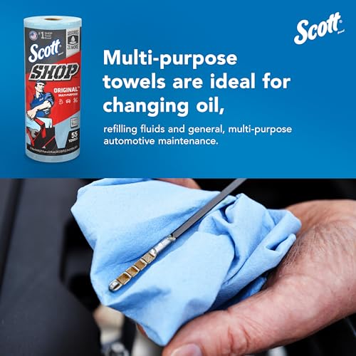 Scott® Shop Towels Original (75147), Blue, (55 Towels/Roll, 12 Rolls/Case, 660 Towels/Case) SCOTT SHOP ORIGINAL
