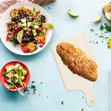 EXCEART Kitchen Cutting Board Unfinished Wood: 2pcs Chopping Board with Handle Cheese Fruit Pizza Serving Tray Board for Vegetables Cake Dessert EXCEART