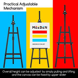 MEEDEN Wooden Art Easel for Painting and Display, Studio Artist Heavy Duty Easel Stand for Adults, Adjustable Angle and Height 57" to 76"H, Holds MEEDEN