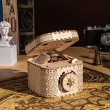 Rowood 3D Puzzles for Adults, Wooden Mechanical Gear Model Kits for Teens Kids Age 14+ - Treasure Box Rowood