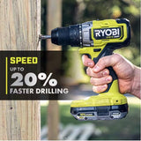 ONE+ HP 18V Brushless Cordless Combo Kit w/ 1/2 in. Drill, 1/4 in. Impact Driver (2) 2.0 Ah Batteries, Charger and Bag RYOBI