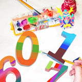 AOCEAN 6 Inch Designable Wood Numbers Unfinished Wood Numbers for Wall Decor Decorative Standing Numbers Slices Sign Board Decoration for Craft Home AOCEAN