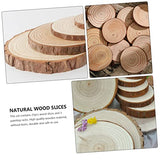 VILLCASE 1 Set Christmas Decoration Wood Chips School Projects Supplies Mini Wood Display Easel Craft Wood Circles Mini Easel Ornament Weddings Table VILLCASE