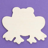 Package of 24 Unfinished Wood Sitting Frog Cutouts for Painting and Crafting WoodArtSupply