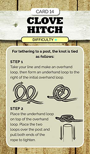 Essential Knots Kit: Includes Instructional Book, 48 Knot Tying Flash Cards and 2 Practice Ropes - WoodArtSupply