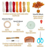 FREEBLOSS 8 Set Macrame Angel Car Hanging Ornament Macrame Kit for Beginners Macrame Car Charm Handmade Boho Car Rear View Mirror Charms for Car FREEBLOSS