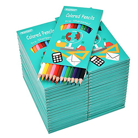 Rarlan Colored Pencils Bulk, Pre-sharpened Colored Pencils for Kids, 12 Assorted Colors, Pack of 36, Coloring Pencils 432 Count Rarlan