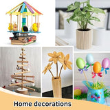 ONUPGO 6 PCS Dowel Rods Wood Sticks 1" X 12" Wooden Dowel Rods for Craft Round Natural Wood Crafts Unfinished Hardwood Sticks for Arts,DIY, Tiered ONUPGO