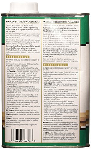 Watco 67741 Exterior Wood Finish, Quart, Natural Watco