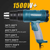 Heat Gun Kit 1500W with Variable Temperature 5 Nozzles, Adjustable Hot Air Gun 122℉-1022℉,Fast Heating for DIY Shrink PVC Tubing/Wrapping/Crafts, XPEOO