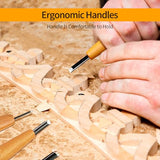 Wood Carving Tools Set - 20 Pcs Wood Carving Knife Set Beginner Kit Wood Whittling Kit with Canvas Case for Adults Children, Carving DIY Wood Carving JIAN