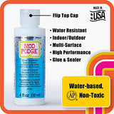 Mod Podge Water Resistant Glue, 4 fl oz Premium Acrylic Sealer, Perfect for Easy to Apply DIY Arts and Crafts, CS25386, Clear Mod Podge