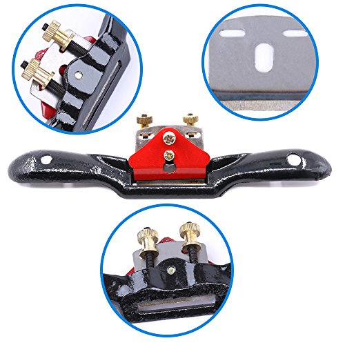 Swpeet 10'' Adjustable SpokeShave with Flat Base, Metal Blade Wood Working Hand Tool Perfect for Wood Craft, Wood Craver, Wood Working Swpeet