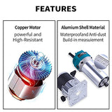 Wood Router,Router Tool Wood Trimmer Router Electric Hand Trimmer Laminate Milling Engraving Hand Machine Joiner Tool Electric for Slotting Trimming QDCITT