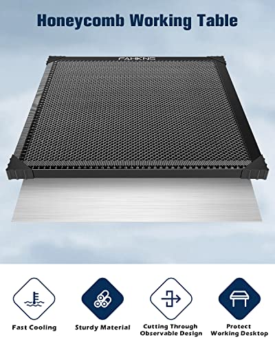 Honeycomb Working Table 17.32 x 17.32 x 0.87 inch Honeycomb Laser Bed with Aluminum Plate Fast Heat Dissipation and Table-Protecting Honeycomb - WoodArtSupply