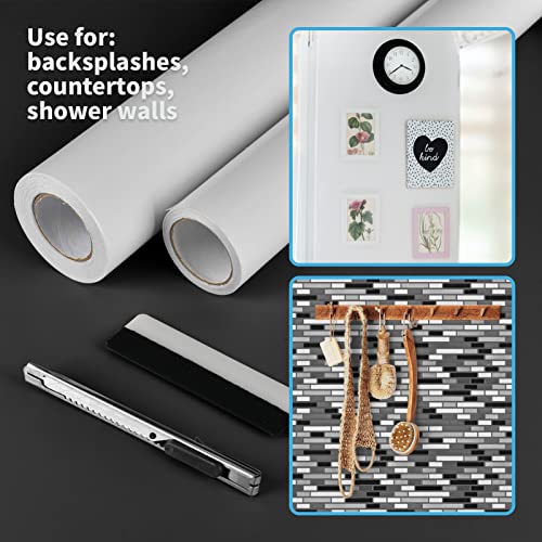 Art3d Adhesive Tile Setting Mat, Double-Sided Tape Sheet for Crafts, Arts, DIY Projects, 12in. X 120in. Damage-Free, Residue-Free Art3d