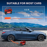 GSPSCN Red Tire Inflator Heavy Duty Double Cylinders, Portable Metal DC 12V Air Compressor, 150PSI Tire Pump with Adapter for Car, Truck, SUV Tires, GSPSCN