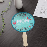 KTOJOY 55 Pcs Wooden Fan Handles 8 inch, Jumbo Craft Sticks for Wedding Programs, or Paint Mixing Crafts Home Art Projects, Classroom Art Supplies KTOJOY