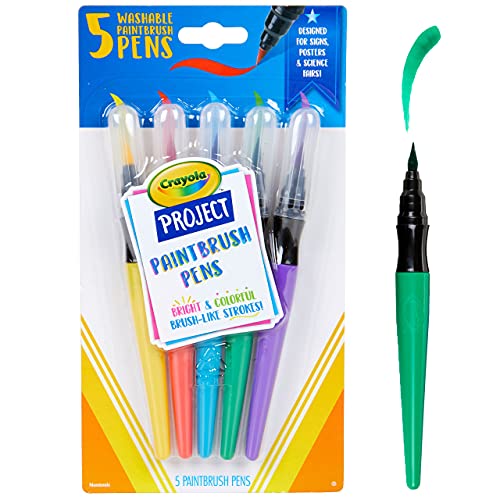 Crayola Washable No Drip Paint Brush Pens, Paint Set for Kids, 5 ct Crayola