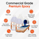 WiseBond Clear Table Top Epoxy Resin 2 Gallon Kit for Countertop, Bar Top - Durable Easy to Use, 1:1 Ratio, Food Safe Crystal Clear Casting for DIY WiseBond
