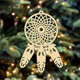 VOSAREA 30Pcs Wooden Dreamcatcher Wood Cutout Shapes Craft Shaped Embellishments Dream Catcher Wood Slices Handmade Labels Wood Log Slices Hanging VOSAREA