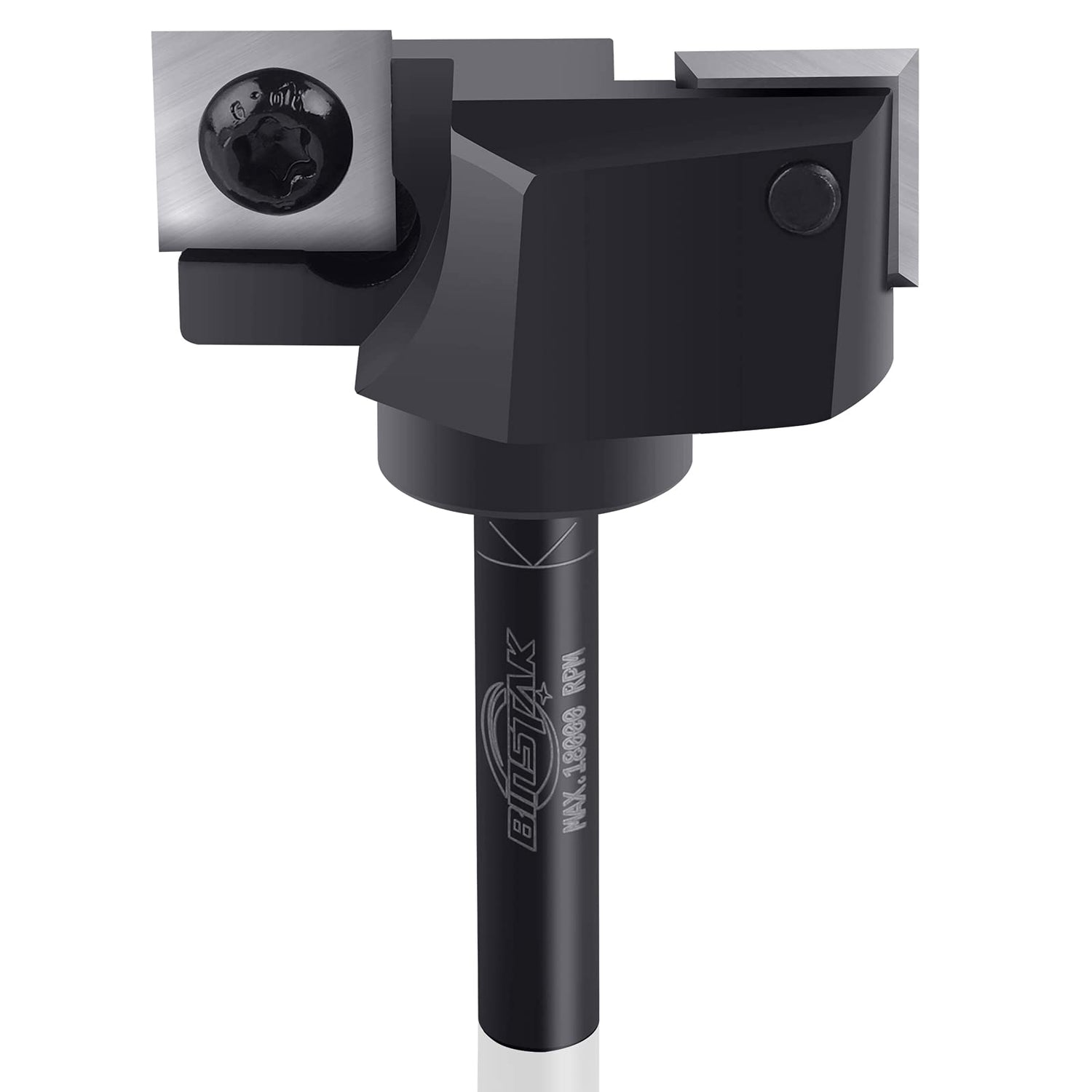 CNC Spoilboard Surfacing Router Bit, 1/4" Shank 1-1/2" Cutting Diameter, Carbide Insert Slab Flattening Router Bits Planing Bit Wood Planer Bit BINSTAK