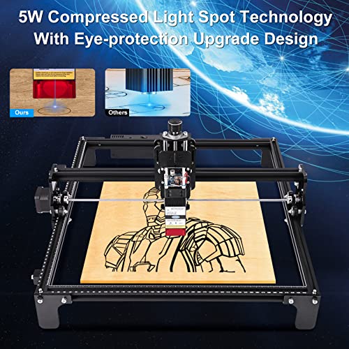 4240 Laser Engraver, 20W Laser Engraving Cutting Machine, Laser Machine 5W Output Power, Laser Cutter for Metal and Wood with 16.5”x15.75” Large CAMXTOOL