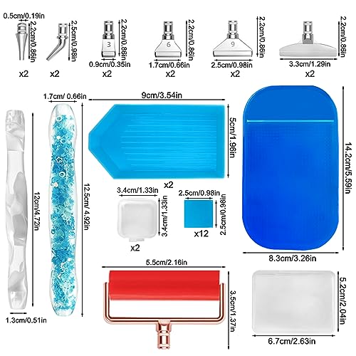 2 Set Diamond Art Painting Pen Kits, SENHAI Diamond Paintings Pen Diamond Art Pens Stainless Tips Personalized 5D Diamond Art Painting Accessories - WoodArtSupply