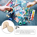 BESTOYARD 50 Pack Nativity Decor Wooden Teardrop Shape Wood Piece Woodsy Decor Wood Teardrop Blanks DIY Craft Wood Embellishments Ornaments Water BESTOYARD