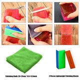 Woohome 17 PCS Resin Casting Tools Set, 3 Style File, Sand Papers, Polishing Blocks, Polishing Cloth, Scissors, Brushes for Jewelry Making Supplies, Woohome