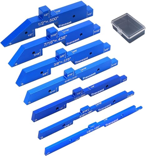 TRAVEANT Router Table Set Up Bars, 7PCS Aluminum Precision Setup Block ...