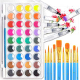 AROIC 36 Colors Watercolor Paint Set, Watercolor Pan Set with 70 Nylon Brushes and 6 Refillable Water Brushes. Perfect for Adults, Children and AROIC