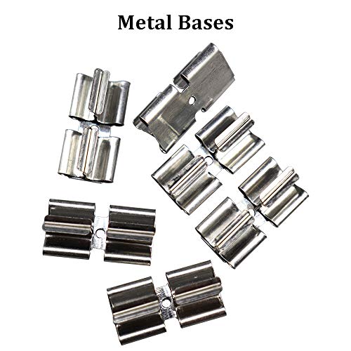 6Pcs 2.75x2.36 Inch Large Wooden Candle Wicks with Metal Bases for Candle Making Craft, Natural Wood Rectangle Candle Cores for DIY Soy Wax Candles Lenisc