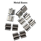 6Pcs 2.75x2.36 Inch Large Wooden Candle Wicks with Metal Bases for Candle Making Craft, Natural Wood Rectangle Candle Cores for DIY Soy Wax Candles Lenisc