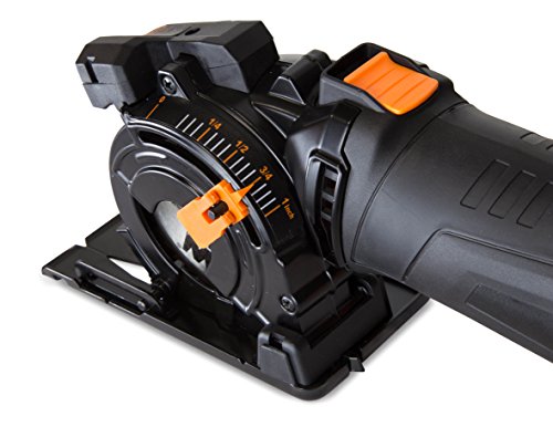 WEN 4.2-Amp 3-3/8-Inch Plunge Cut Compact Circular Saw with Laser, Carrying Case, and Three Blades (36704) WEN