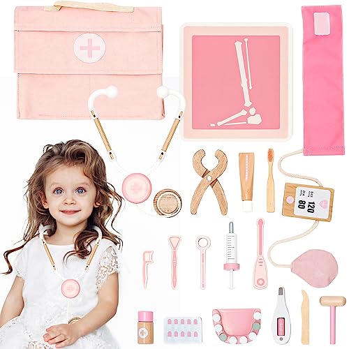Doctor’s Kit Play Set for Kids, Pretend Toy 18 PCS Doctor Playset for Toddlers, Dentist Kit Doctor Role Play Set, Doctor Kit for Toddlers and Kids umu