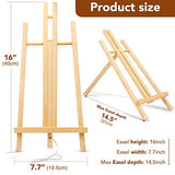 AROIC 8 Pack 16 Inch Wood Easels, Easel Stand for Painting Canvases, Art, and Crafts, Tripod, Painting Party Easel, Kids Student Table School AROIC