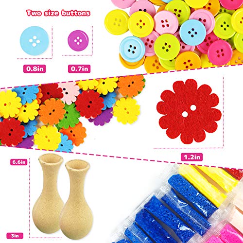 Wiseplz Flower Crafts Kit for Kids, 2 Packs Arts and Crafts for Kids Ages 3 -12 DIY Craft Project for Girls & Boys Art Supplies Sets for Kids Ages 5