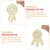 VOSAREA 30Pcs Wooden Dreamcatcher Wood Cutout Shapes Craft Shaped Embellishments Dream Catcher Wood Slices Handmade Labels Wood Log Slices Hanging VOSAREA