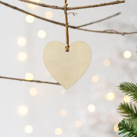 32 Pack 4 Inch Wood Heart Cutouts Unfinished Wooden Heart Hanging Ornaments DIY Heart Craft Gift Tags for Thanksgiving Christmas Home Party Xonzmmk