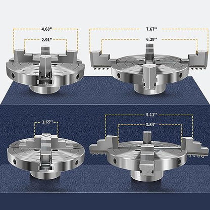 NNBWKIXI 6 Inch Wood Lathe Chuck Set 4 Jaws Self-Centering Lathe Chucks Thread 1 x 8TPI Lathe Chuck for Woodturning - WoodArtSupply