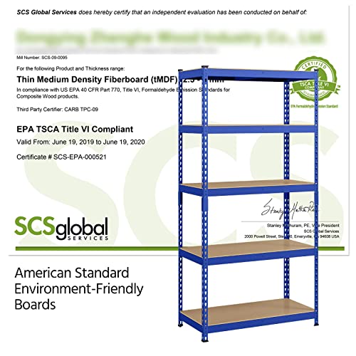 Topeakmart 5-Tier Utility Shelves, Metal Storage Shelves Garage Shelving Unit Adjustable Garage Storage Shelves Storage Racks Heavy Duty Shed Topeakmart