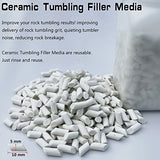 4.5 LBS Rock Tumbler Grit Media Complete Kit -Inculde 4 Steps Grits + Plastic Pellets + Ceramic Filler Media, Compatible with Any Brand Tumbler, Rock HDongany