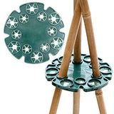 KINGLAKE 6 Pcs Bamboo Cane Holder Plastic Plant Cane Support Caps for Climbing Plants Sweet Peas Beans Green KINGLAKE